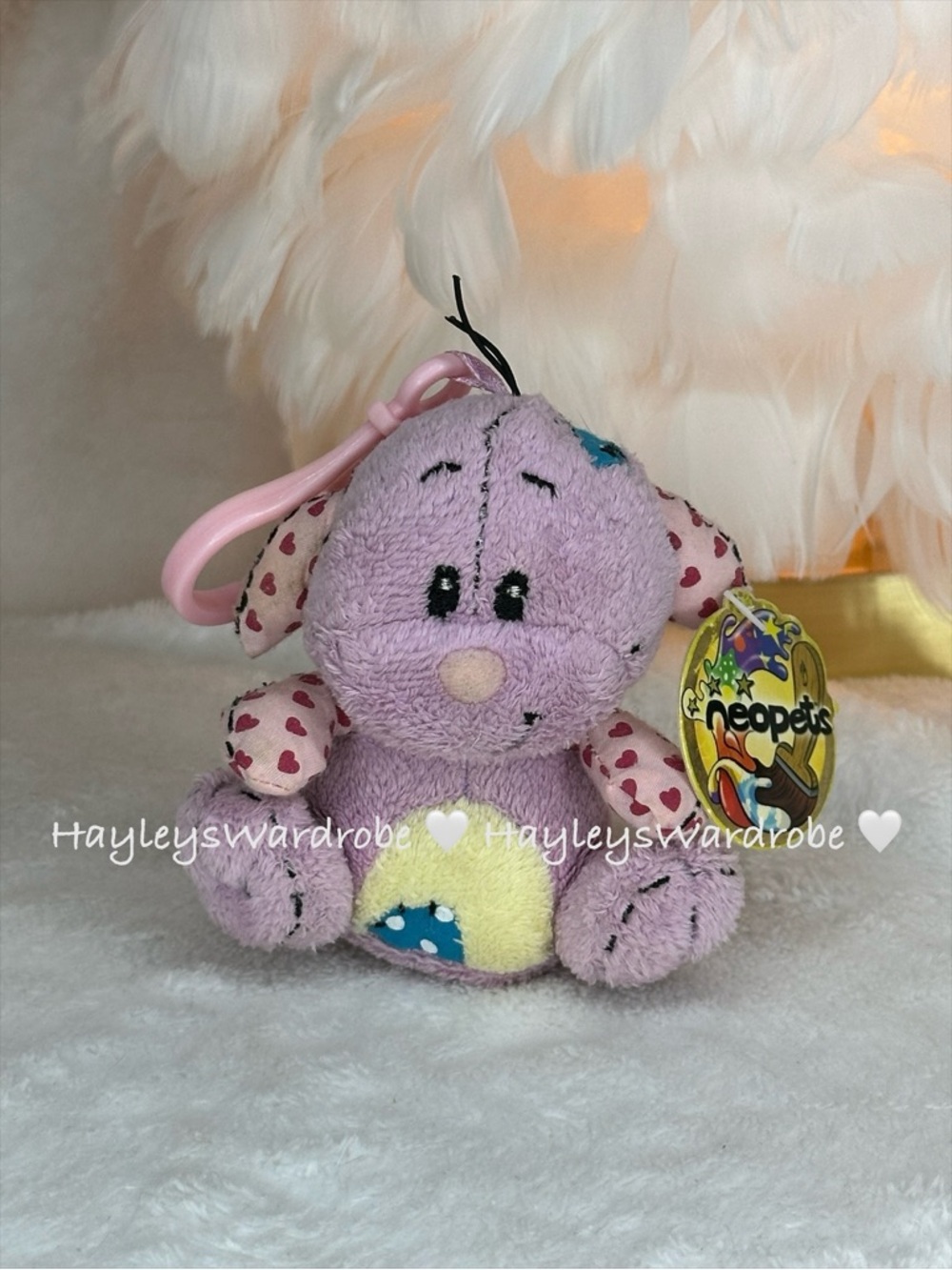 Neopets Plushie Kacheek Keychain RARE Vintage